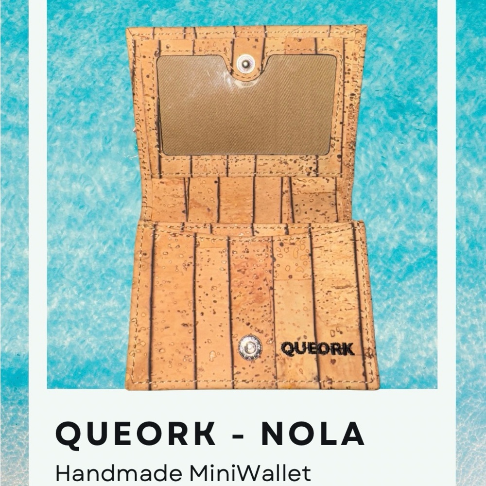 QUEORK Tan Mini Wallet